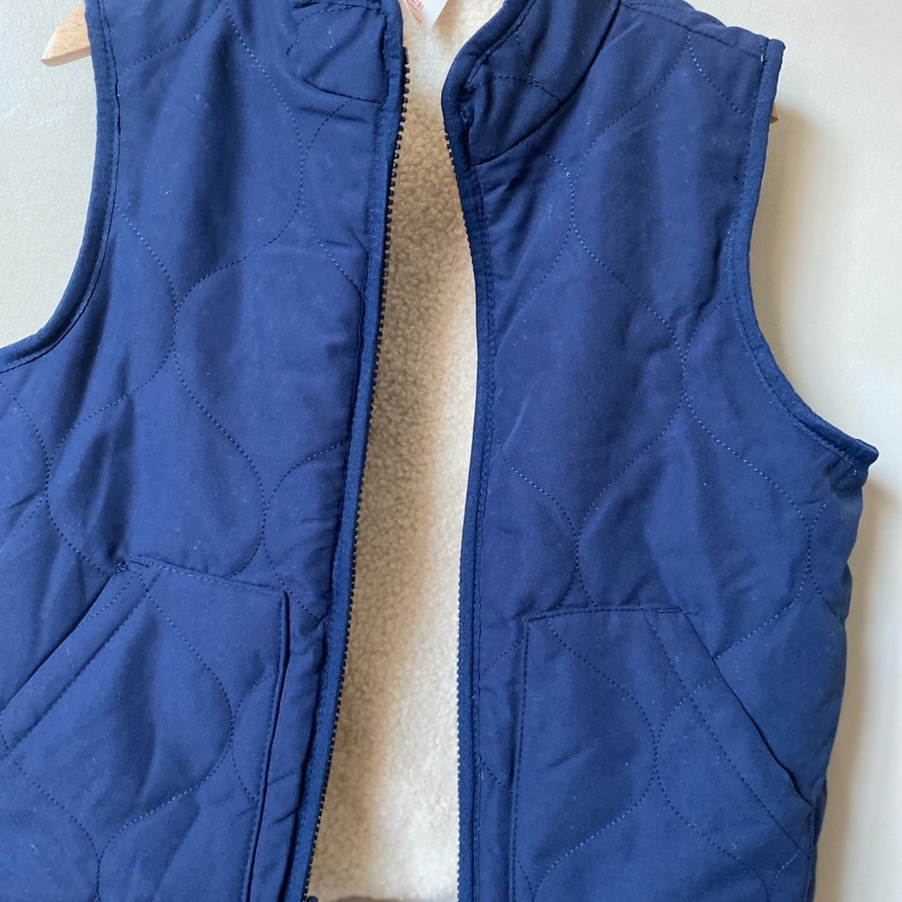 Kids Quilted Navy Vest